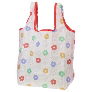 ◆新品　ミッフィー　miffy　折りたたみショッピングバッグ　エコバッグ　No23　フラワーポップシリーズ　ポップ柄　ディックブルーナ