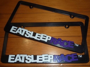 EATSLEEPRACE EAT SLEEP RACE FATLACE ナンバーフレーム ライセンスフレーム illest USDM JDM 北米 EG6 EG4 DC2 EK9 EK4 タイプR ホンダ 13