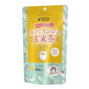 国太楼 カフェインレス玄米茶 三角ティーバッグ 16P ×3個