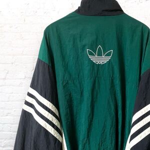 adidas アディダス ナイロン ジャケット ロゴ XL 大きいサイズ