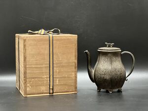 煎茶道具 時代物 中国 唐物 錫 古錫 水注 急須 盛永興製造洋點包換