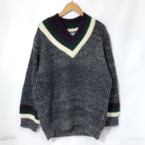 kolor BEACON 杢ウールVネックニット 21WBM-N01331 セーター wool knit カジュアル 古着 サイズ2 M相当 カラービーコン トップス A11655◆