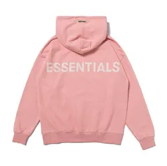 ESENTIALS エセンシャルズ パーカー フード付き 光るメンズ レディース 男女兼用 春秋着 カジュアル FOG Essentials ピンク