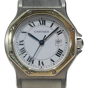 中古B/標準 CARTIER カルティエ 自動巻き 腕時計 サントスオクタゴンLM 自動巻き ボーイズ メンズ シルバー 20471423