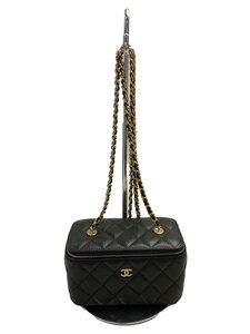 CHANEL◆ショルダーバッグ/レザー/BLK/AP1341