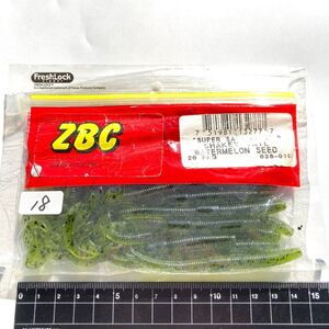 714681 ZOOM/ZBC シェイキーテール １８本 ZOOM BAIT COMPANY SHAKEY TAIL ズーム ウォーターメロンシード