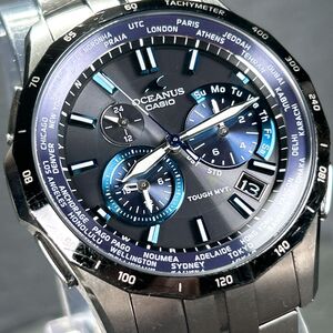 美品 CASIO カシオ OCEANUS オシアナス マンタ 腕時計 OCW-S1400-1AJF 電波ソーラー タフソーラー チタン マルチバンド6 メンズ 動作確認済