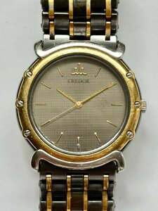 1円～ SEIKO セイコー クレドール 9571-6050 18金YGベゼル メンズ レディース クォーツ アンティーク ジャンク 腕時計　