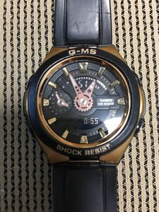機能性抜群 男性にも カシオ腕時計 ベビージー G-MS MSG-400G レディース ブラック/ゴールド