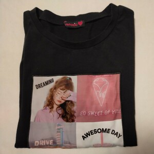 ラブトキシック Lovetoxic L 160 Tシャツ カットソー 黒 ブラック 160cm 可愛い ピンク 白 長袖 中学生 高校生 女の子 ガールズ