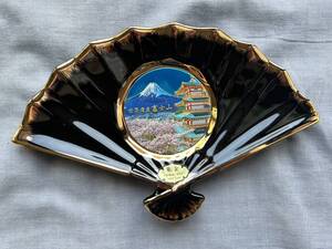 Chokin Folding fan　彫金扇　Mt.Fuji　 富士山　右田