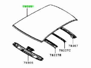 ★三菱純正新品★ルーフパネル ランサー ミラージュ CE9A CD3A CD5A CD7A CD8A CD9A CB1A CB2A CB3A CB4A CB5AR CB6A CB7A CB8A CB8AR