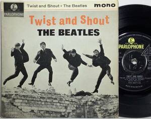 【英7】 THE BEATLES / TWIST AND SHOUT / 1963 UK盤 PARLOPHONE MONO 7インチレコード EP 45 2N GTA / 1N RLT 試聴済