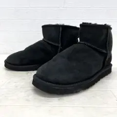 ゆ97★⑦ UGG ムートンブーツ ショートブーツ スエード ブラック シューズ