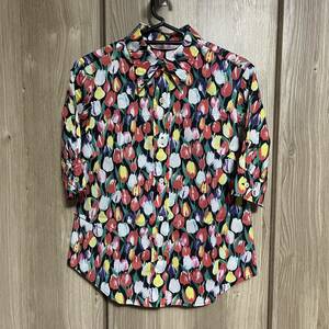 507 paul smith ポールスミス wowan 花柄薔薇シャツ　ブラウス　レディース