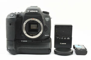 【純正グリップ付き　良品】 CANON キャノン EOS 7D MarkII & BG-E16 2020万画素 一眼レフカメラ 動作好調 同梱可能 1円＃9188