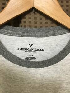 セール! 正規品 本物 新品 アメリカンイーグル 着心地抜群 綿100% Tシャツ AMERICAN EAGLE オシャレ グレー系 シルエット綺麗 S ( M