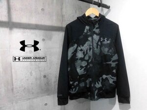 UNDER ARMOUR アンダーアーマー UA STORM INSULATED ウーブン フルジップフーディM/カモフラ フード付き 中綿ジャケット/メンズ/黒/MTR3617