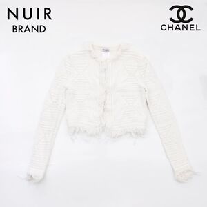 シャネル CHANEL カーディガン 05Sニット Size:40 ホワイト