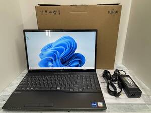 【超美品】富士通 LIFEBOOK AH51/H2 ■第11世代Intel Core i7-1195G7■メモリ16GB+SSD512GB+DVD■15.6型■Win11【送料無料】◎N6J732