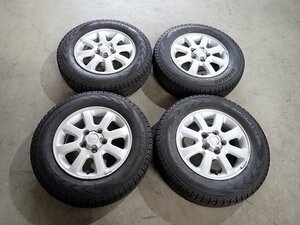 YS12817【送料無料175/80R15】ミツビシ純正 パジェロミニ純正 ヨコハマ 中古スタッドレス ▼15×5J 114.3/5H ET46▼1円スタート