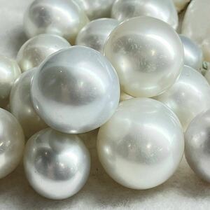 Max27.5mm!!(南洋白蝶真珠20点おまとめ250ct)m 約50g 約11.0-27.5mm 珠 パール 裸石 宝石 ジュエリー jewelry pearl K