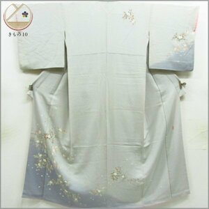 ★着物10★ 1円 絹 訪問着 作家物【創美】友禅染 袷 身丈162cm 裄68cm [同梱可] ☆☆☆