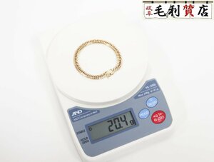 K18 キヘイ 喜平 ブレスレット ミラーカット 20.4g イエローゴールド 18金 750 YG 【中古】ジュエリー