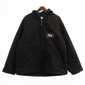 ファーストダウン FIRST DOWN DUCK HOODED JKT ダック フーディ ジャケット ジップアップ 裏起毛 コットン 黒 ブラック M アウター メンズ