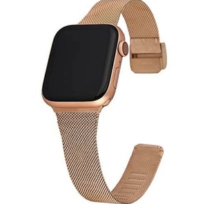 Greaciary コンパチブル apple watch バンド,ミラネーゼループ コンパチブルseries4/3/2/1に対応（42mm/44mm,ローズゴールド）