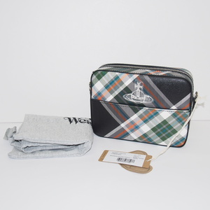 Vivienne Westwood ヴィヴィアン ウエストウッド レッドレーベル TARTAN CAMERABAG ポーチ 保存袋付 鞄 ∴WB978