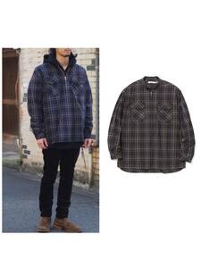 美中古品 19AW nonnative WORKER PULLOVER SHIRT COTTON TYPEWRITER PLAID 39TH 21SS 40TH 21AW 41ST 22SS 42ND 22AW 23SS 23AW 