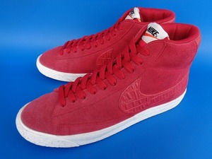 11250■15年製 NIKE BLAZER HI ナイキ ブレザー ハイ 赤 白 レザー 27 cm 638261-601 型押し ブルイン ビンテージ