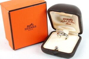 【美品】HERMES エルメス サンチュール リング 指輪 シルバー 925 ブランドアクセサリー 51 11号 小物 雑貨【MM65】