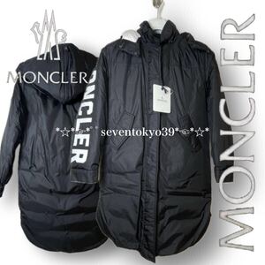 新入荷 本物新品 73724153 MONCLER モンクレール/ゆったり サイズ00/大人気 HUGON ダウンコート ジャケット アレンジ脱着フード ビックロゴ