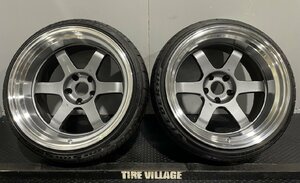 廃盤 タイヤ新品【FEDERAL 595 215/40R18】夏タイヤ 2本【RAYS ボルクレーシング TE37V MARK2 18インチ 10.5J5HPCD114.3-40】　(MHZ143)