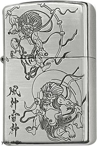 ZIPPO ジッポー ライター 風神雷神 シルバー アンティーク 和柄 和風 NIHON NIPPON 日本風