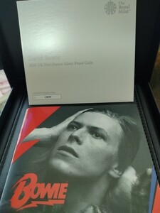 イギリス 2020 純銀5オンス 10ポンド銀貨プルーフ David Bowie