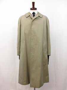 【Aquascutum アクアスキュータム】英国製 ラグランスリーブ ロング丈 コットンステンカラーコート(メンズ) size38 ベージュ系□17MW3427□