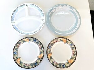 【中古】 ブランド 食器 プレート お皿 4枚セット Yves Saint Laurent　イヴサンローラン / Corelle　コレール / MIKASA　ミカサ