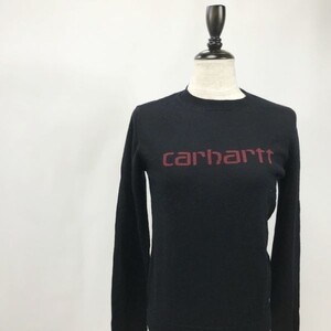 デカ文字CARHARTT/カーハート ニット 薄手ニット ブラック サイズS レディース