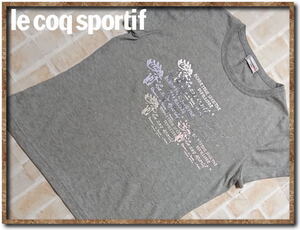 ☆le coq sportif WOMEN　ルコック　プリント入りTシャツ　グレー☆