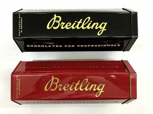 SH9)BREITLING ブライトリング 六角形 チョコレート 缶ケース 赤 黒 1884