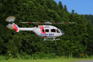 ☆10月19日まで放出価格☆お宝完成機☆魅力のEC145Dr.完成機450pro機体＋ドイツ製４枚ヘッド採用「プロ製作」限定モデル