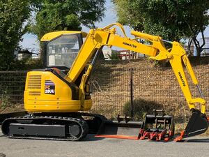 ★コマツ★PC28UU-2★3トンクラス★ミニユンボ★油圧シャベル★関東、茨城県★倍速あり★KOMATSU★新品ライト★新品ハサミ★ごまクロラ