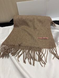 美品 Acne Studios アクネ ストゥディオズ マフラー ウール100% 無地 茶系 約W70×H200 