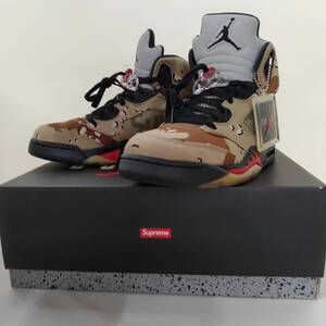 Supreme×Nike/シュプリーム×ナイキ/Air Jordan 5 Retro/Desert Camo/エアジョーダン5/デザートカモ/箱・タグ付き/美品/27cm