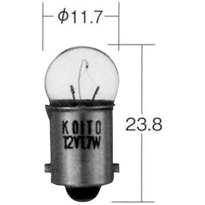 KOITO(コイト) バイク メーター球 1257 12V1.7W BA9s クリア