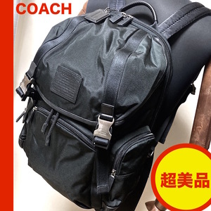 88Y250101C 未使用級 超美品 COACH コーチ メンズ リュック バックパック 検 トートバッグ ブリーフケース ショルダー レザー キャリー