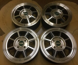 ハヤシレーシング ハヤシストーリー TYPE STF 14インチ 5.0J オフセット+42 PCD100 4穴 4本セット カラー 黒 切削 美品 軽自動車